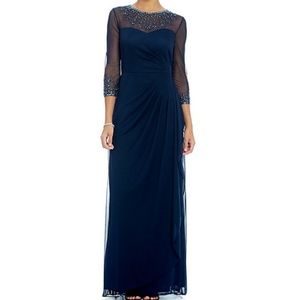 Alex Evening Navy Formal Dress